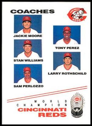 NNO1 Coaches Card (Jackie Moore Tony Perez Sam Perlozzo Stan Williams Larry Rothschild)